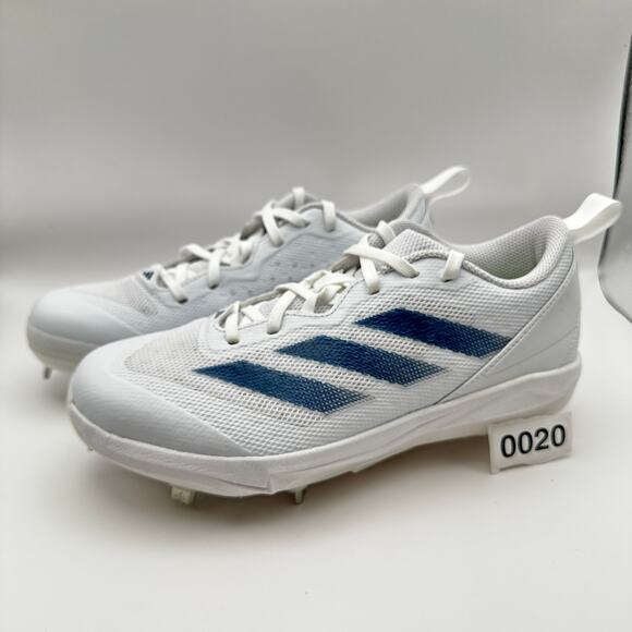 Adidas Womens sz 6 Softball Shoes Adizero Instinct IH3468 White/Blue - Picture 1 of 9